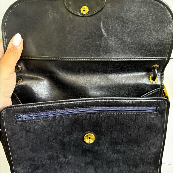 Christian Dior monogram purse bag in black with gold hardware - Picture 7 of 13